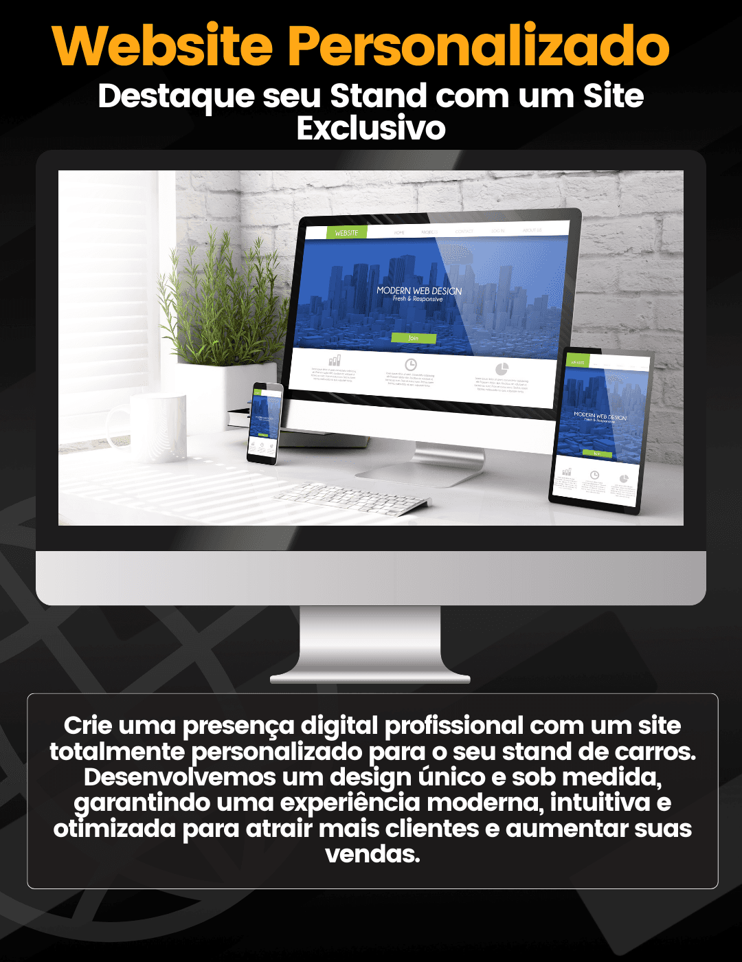 Site Personalizado para Stands de Carros